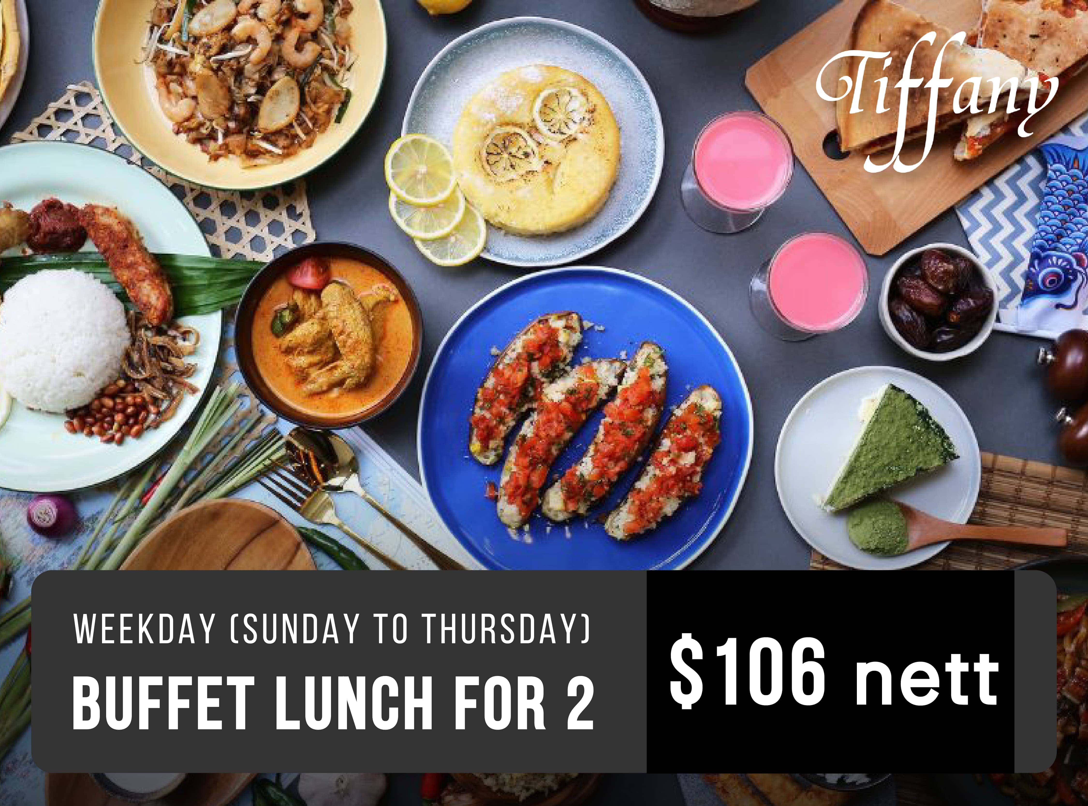 Tiffany’s Special Lunch Buffet for 2 Adults